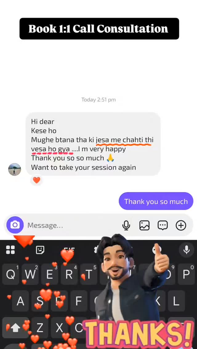 Client chat review about emotional healing and peace