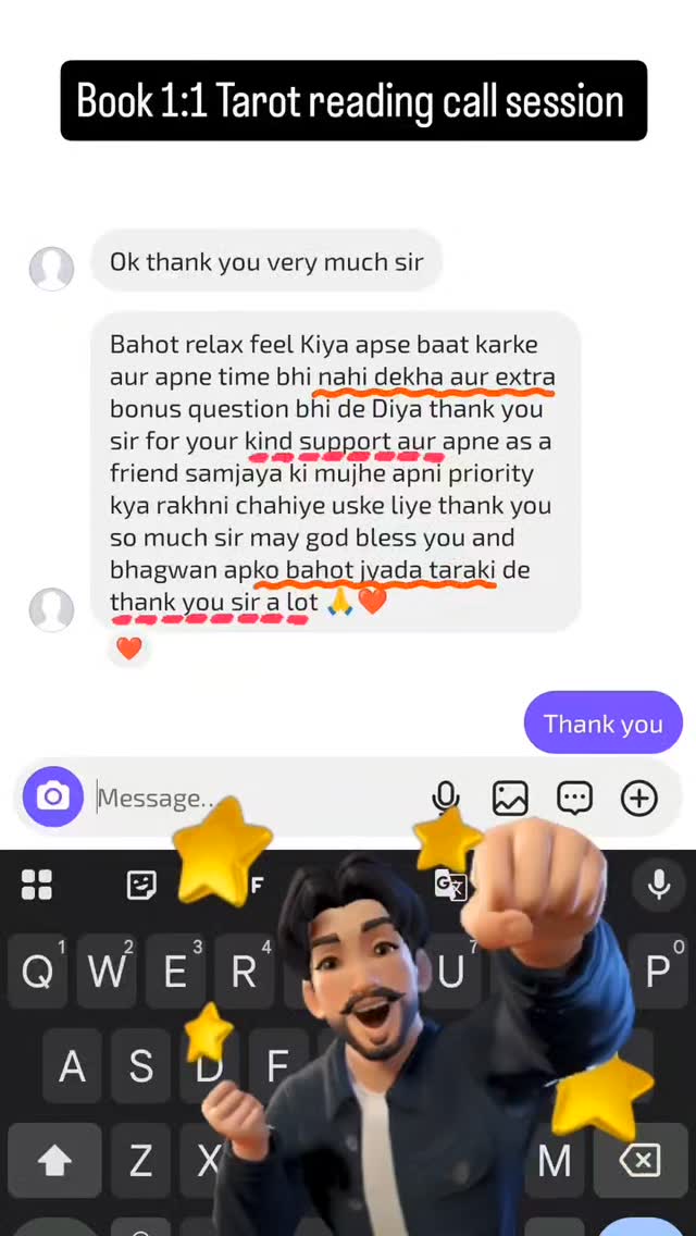 Client chat review about energy healing feedback